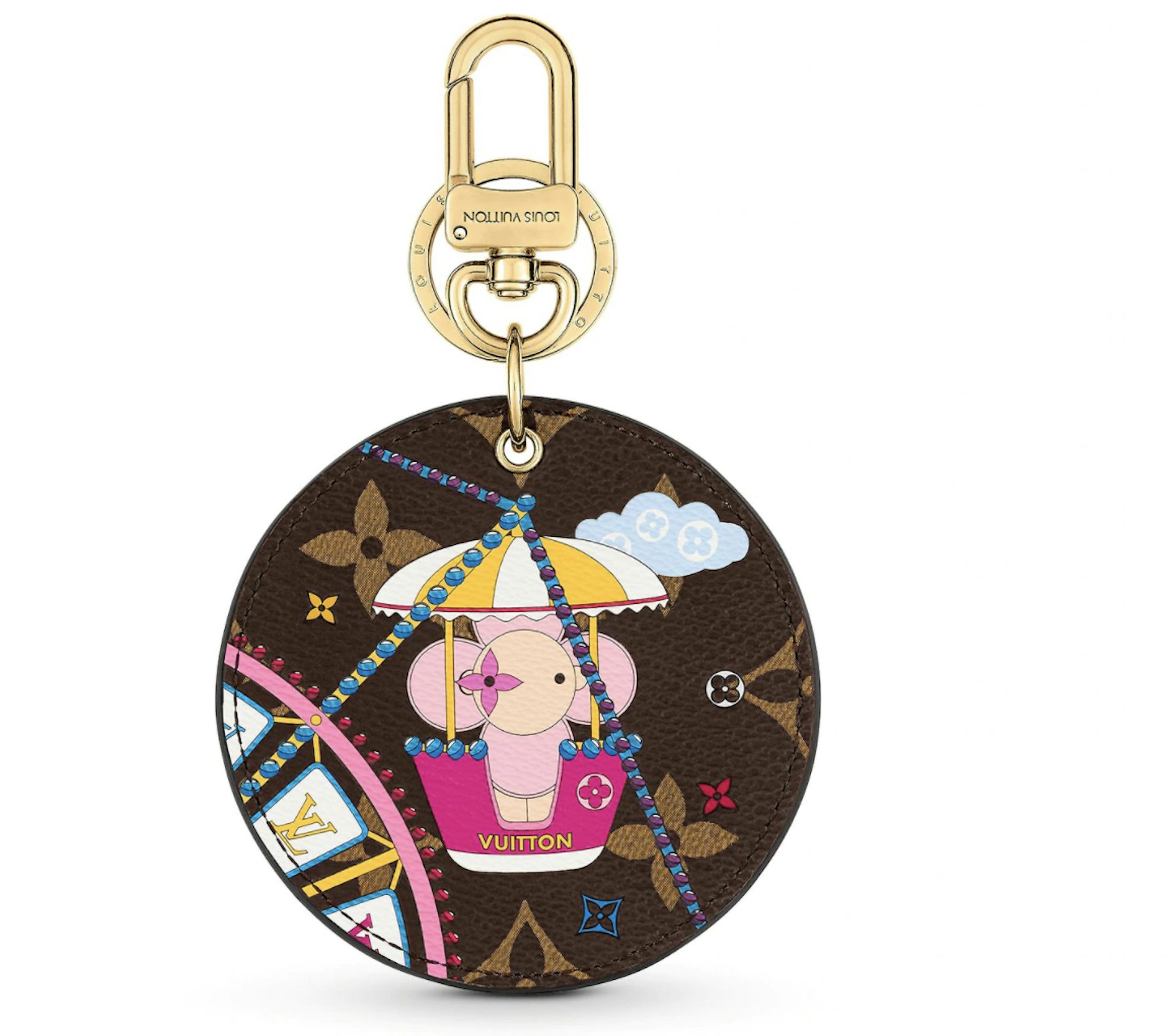 Louis Vuitton Illustre Vivienne Funfair Xmas Bag Charm and Key Holder  Monogram Rose Ballerine Pink