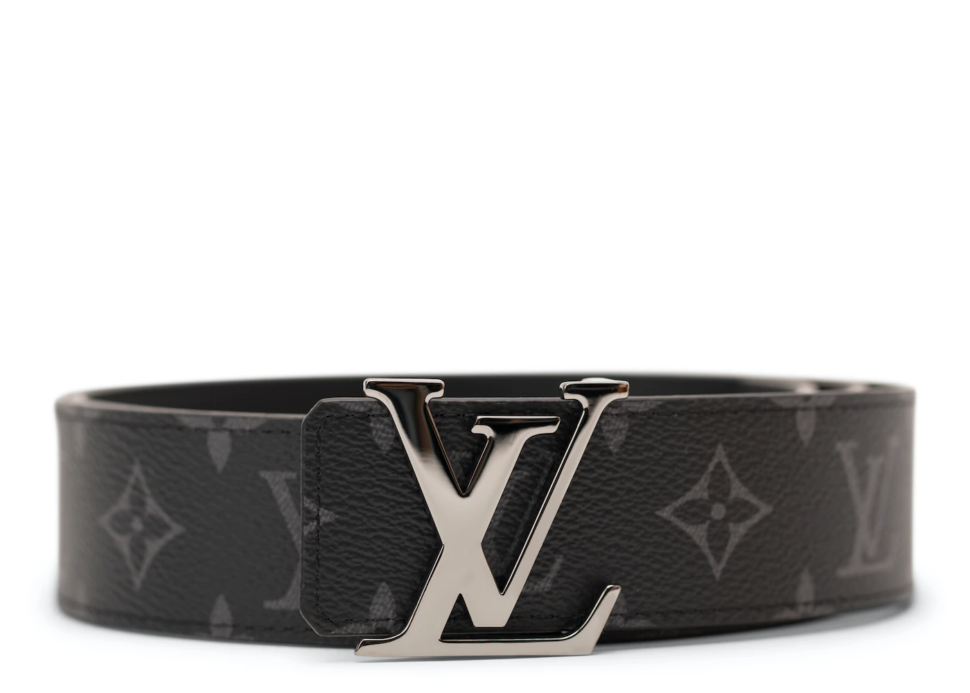 Louis Initiales Monogram Eclipse Black/Gray in Canvas with Silver-tone - US