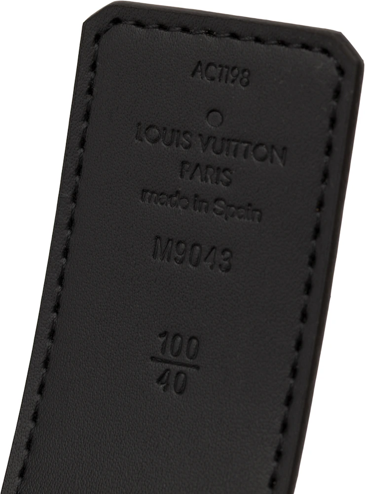 Louis Vuitton Initiales Belt Monogram Eclipse Black/Gray in Canvas with ...