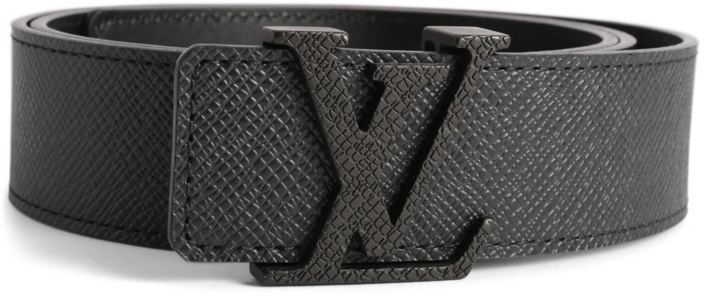 Louis Vuitton Initiales Belt Taiga Ardoise in Taiga Leather with Matte ...