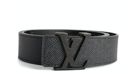 LV Initials 40mm Reversible Taiga Leather Belt Kit