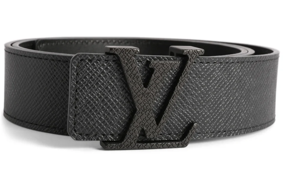 Louis Vuitton Initiales Belt Taiga Ardoise in Taiga Leather with Matte ...