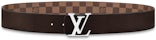 Louis Vuitton LV Initiales 40mm Reversible Belt Brown Damier Ebene. Size 110 cm