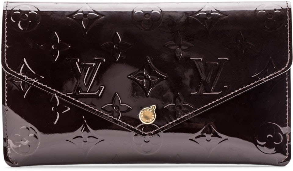 Louis Vuitton Wallet Sarah Monogram Vernis Amarante in Patent Leather with  Gold-tone - US