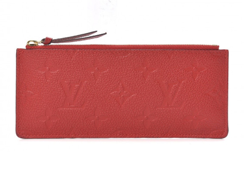 Louis Vuitton Josephine Zippered Wallet Insert Monogram Empreinte Leather Cerise in Empreinte Leather with Gold tone US