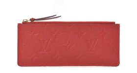 Louis Vuitton Josephine Zippered Wallet Insert Monogram Empreinte Leather Cerise
