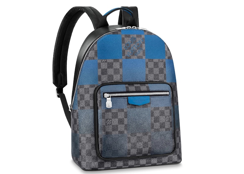 Louis Vuitton Josh Backpack Damier Graphite Giant Blue in Coated 