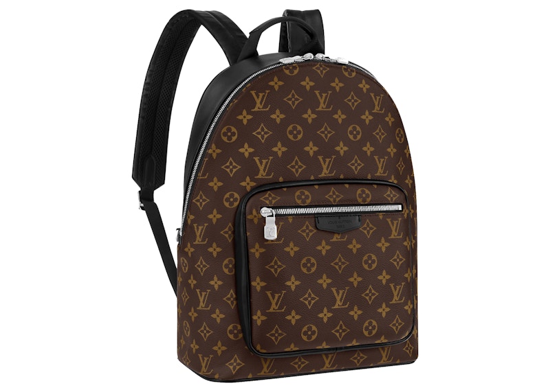 Louis Vuitton Josh Backpack Monogram Macassar Brown Black in Coated Canvas Leather with Silver tone US