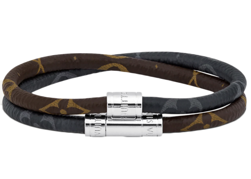 Louis Vuitton Neo Split Bracelet M6582E LeatherMonogram Eclipse Bangl