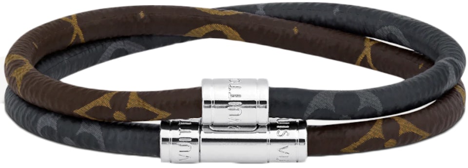 Louis Vuitton Keep It Double Leather Bracelet Eclipse/Macassar