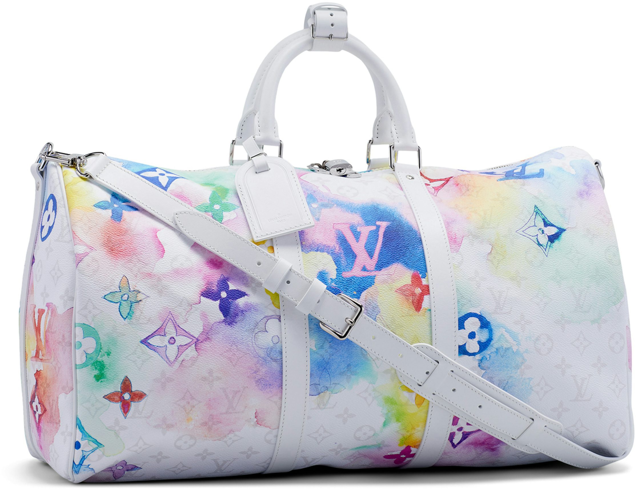 Louis Vuitton Watercolor Keepall 50 Bandouliere Travel Bag
