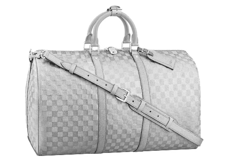 Louis Vuitton Keepall 50B Glitter Silver