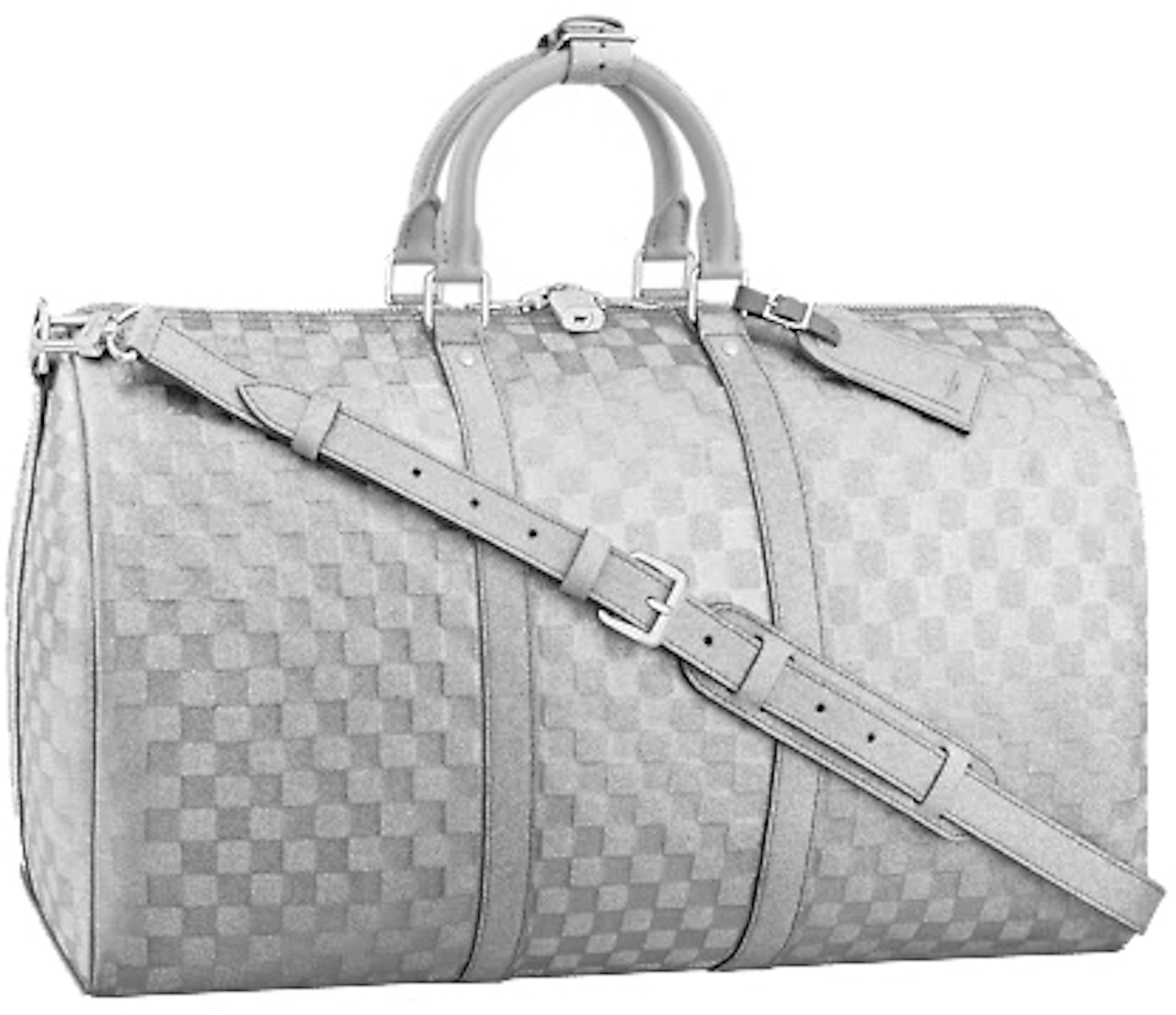 Louis Vuitton Keepall 50B Glitter Silver