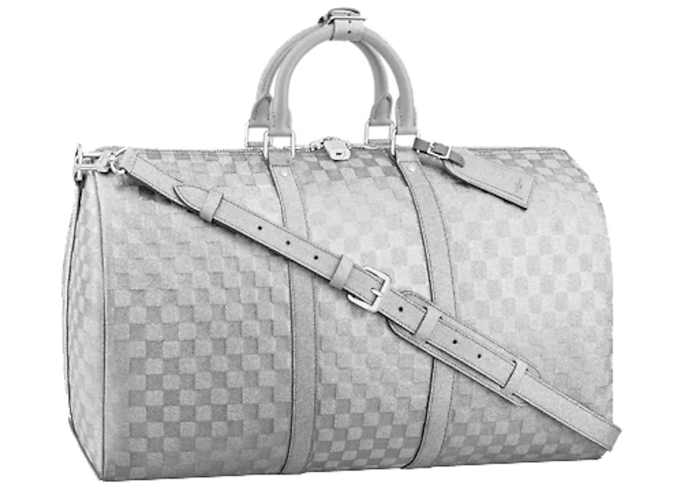Louis Vuitton Keepall 50B Glitter Silver
