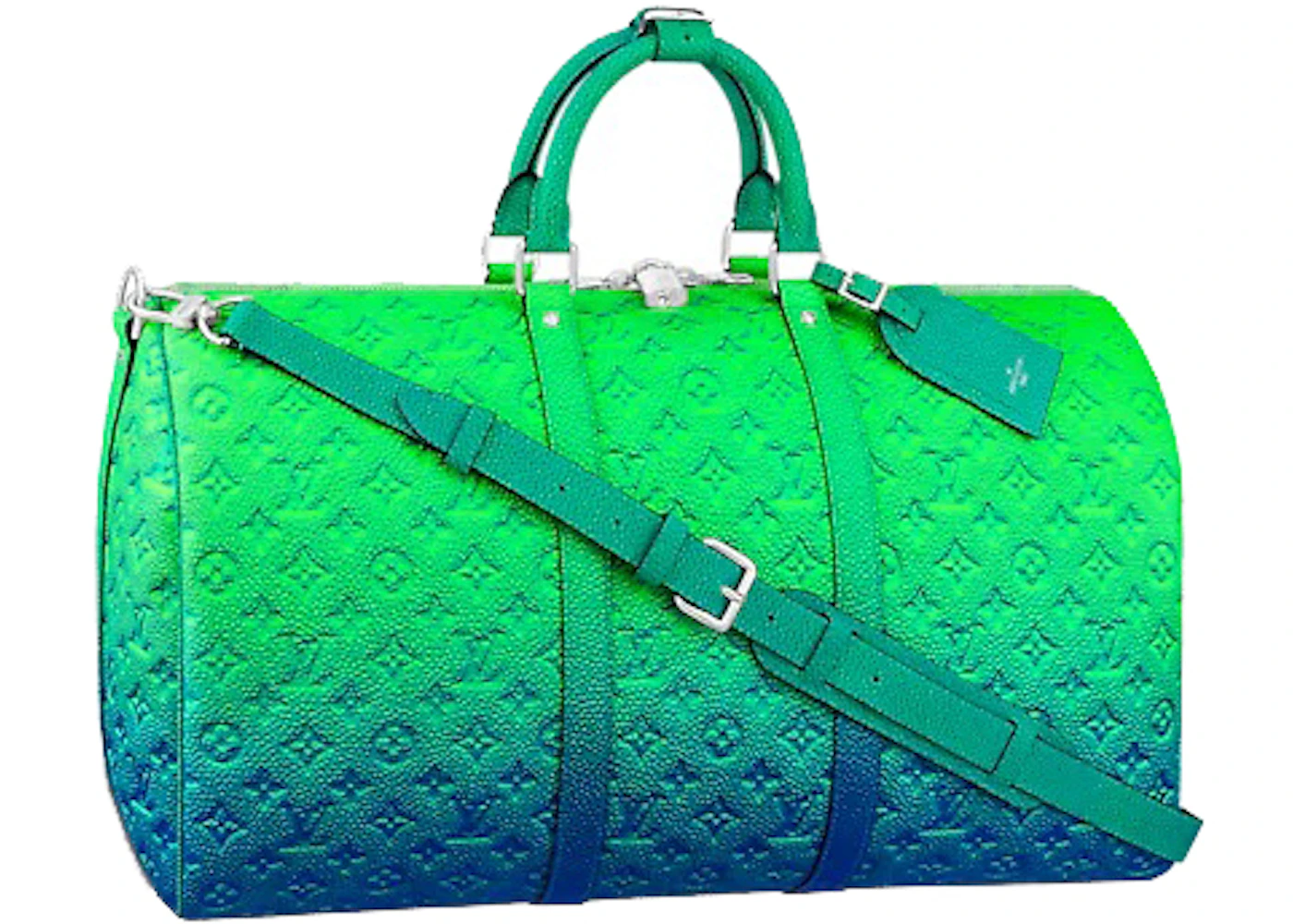 Louis Vuitton Keepall 50B Taurillon Illusion Blue/Green in Leather