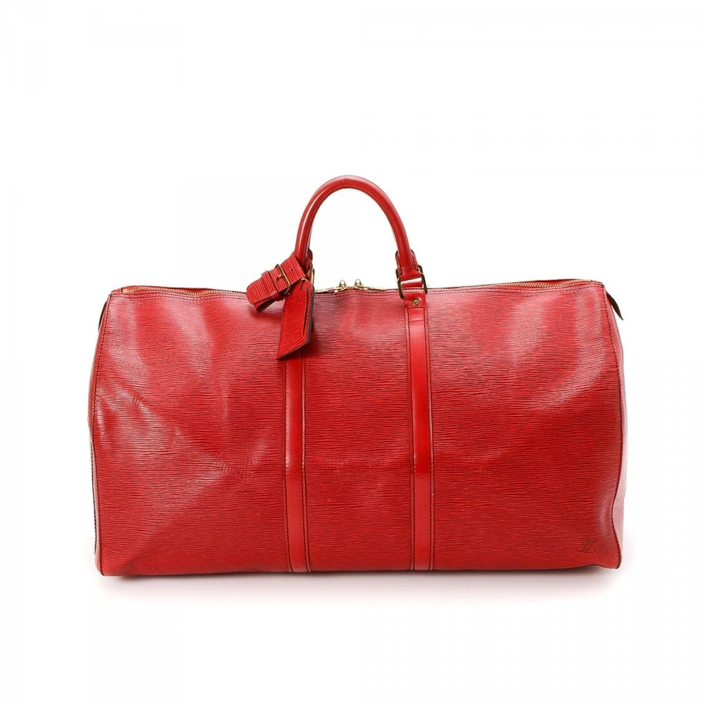 Louis Vuitton Keepall Epi 55 Red in Leather with Brass - US