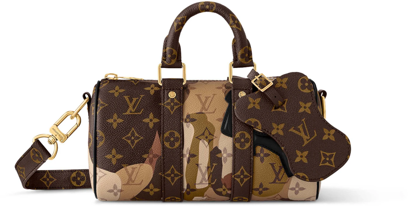 Louis Vuitton Keepall Bandouliere 25 Brown in Monogram Coated