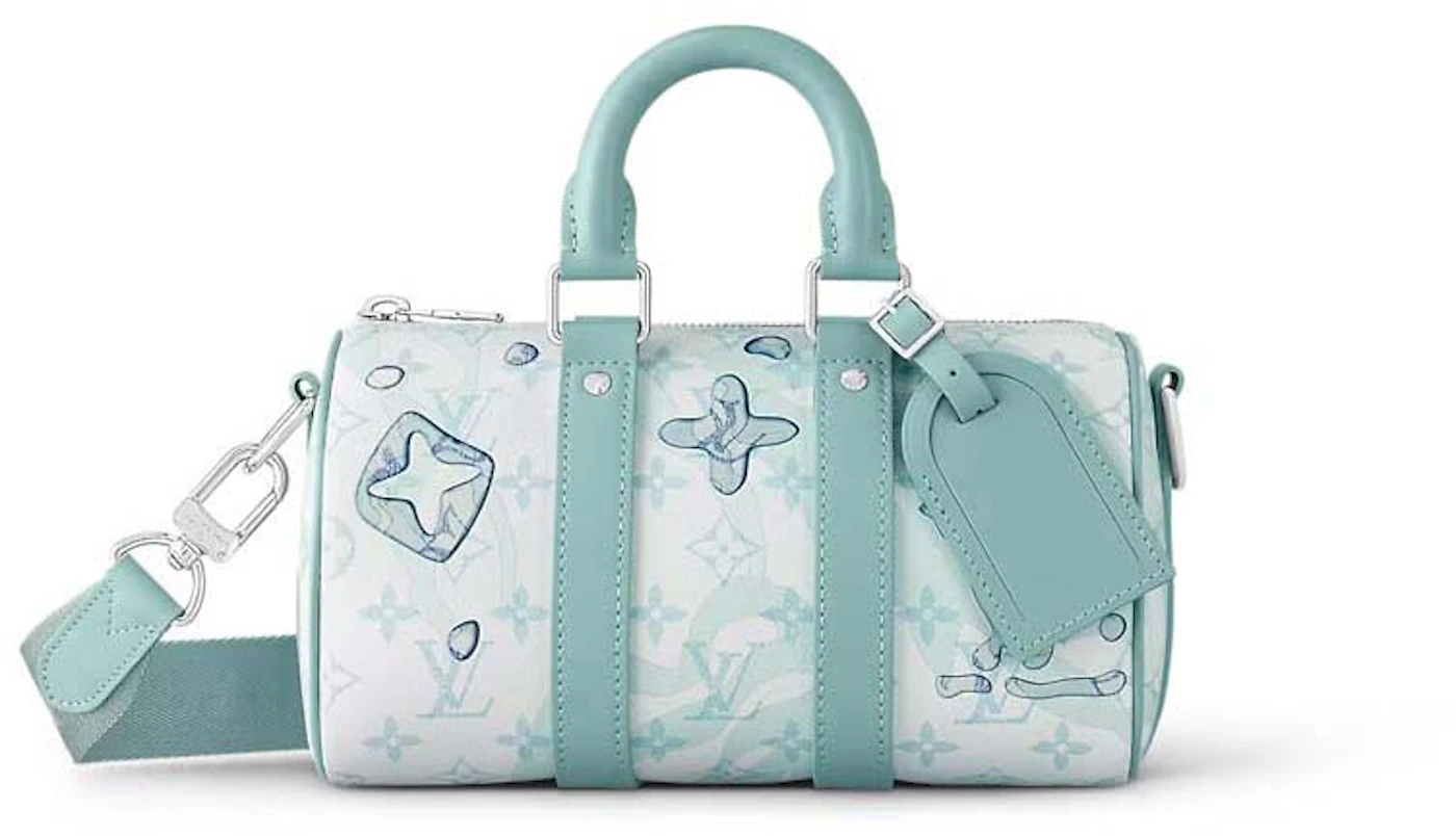 Louis Vuitton Keepall Bandouliere 50 Crystal Blue in Coated Canvas with  Silver-tone - US