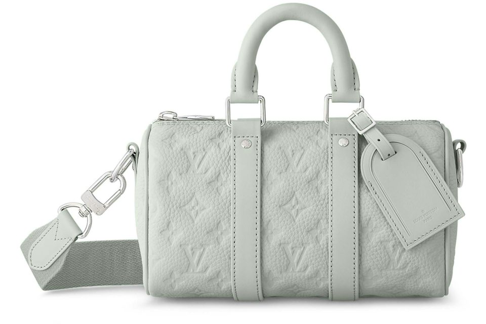 Louis Vuitton Keepall Bandouliere 25 Mineral Gray in Embossed Taurillon  Monogram Cowhide Leather with Palladium-tone - US