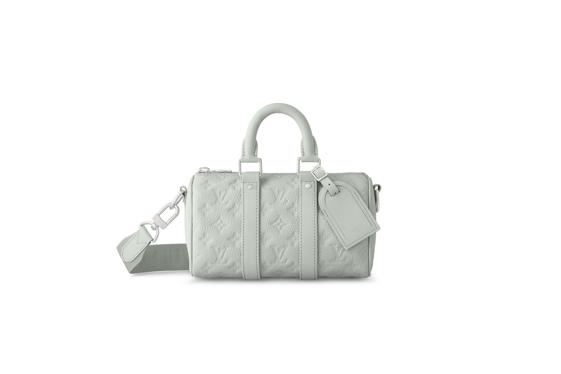 Pre-owned Louis Vuitton Keepall Bandouliere 25 Mineral Gray