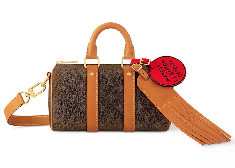 Louis Vuitton Keepall Bandouliere 25 Monogram Dust in Canvas with Gold tone DE