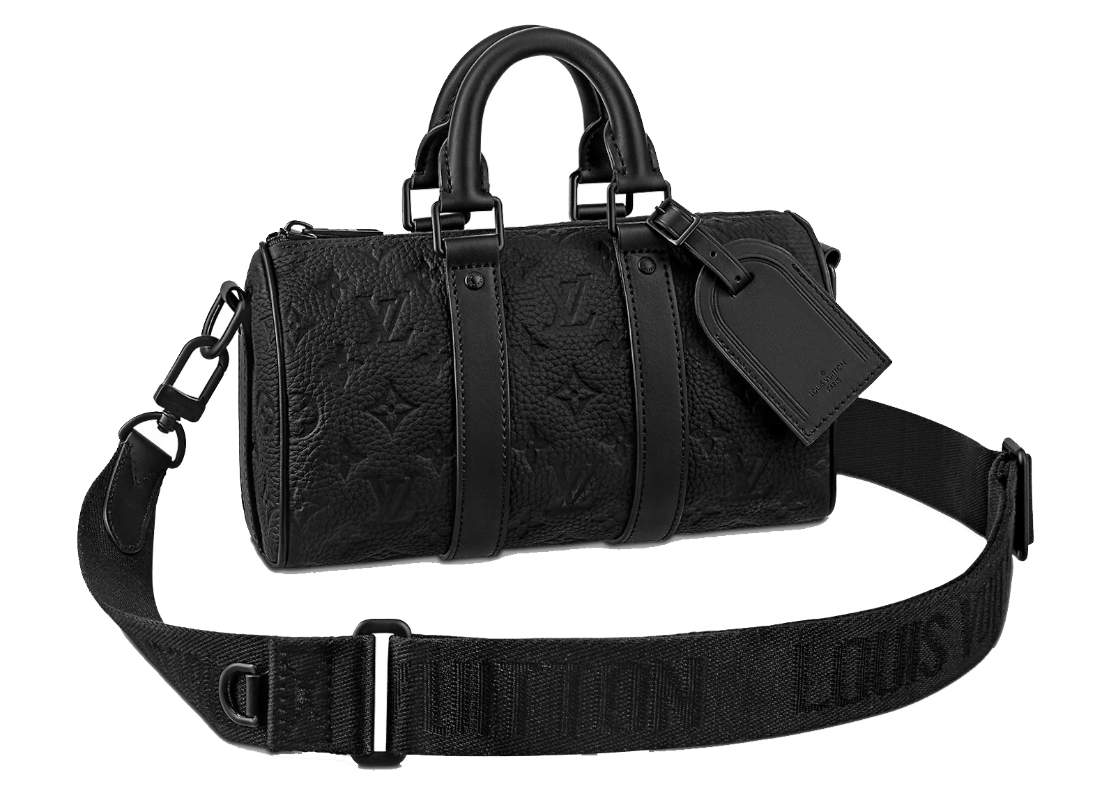 Louis Vuitton Keepall Bandouliere 25 Monogram Embossed Black in 