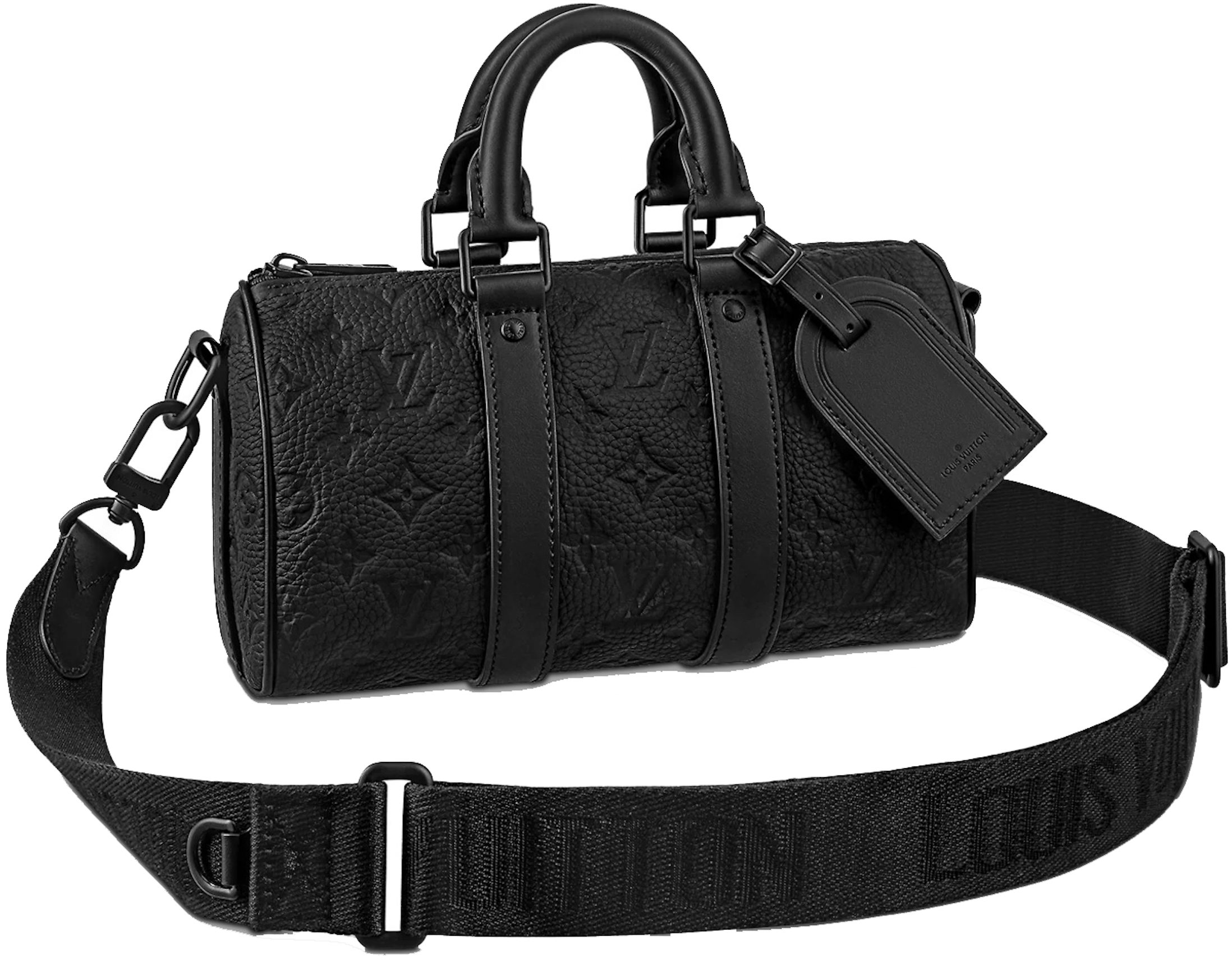 Louis Vuitton Keepall Bandouliere 25 Monogram Embossed Black in