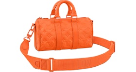 Louis Vuitton Keepall Bandouliere 25 Monogram Embossed Orange