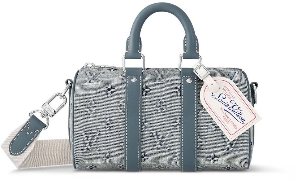 Louis Vuitton Keepall Bandouliere 25 Monogram Washed Denim canvas in Denim  Canvas with Silver-tone - US