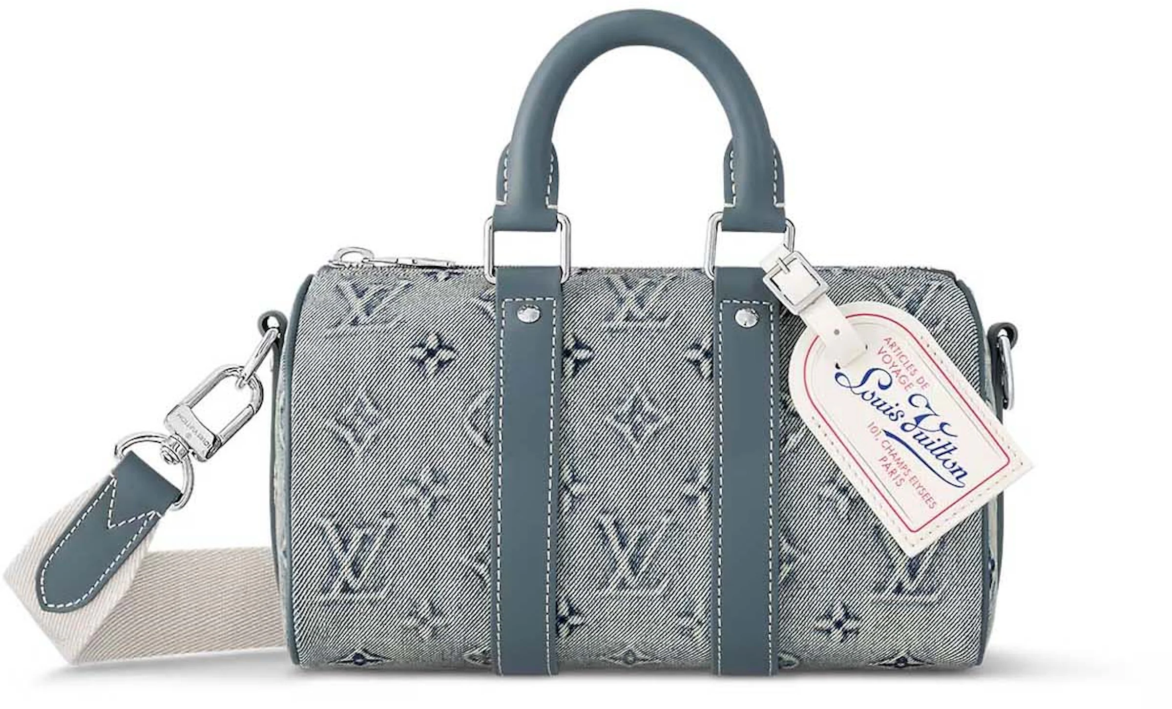 Louis Vuitton Keepall Bandouliere 50 Monogram Washed Denim coated