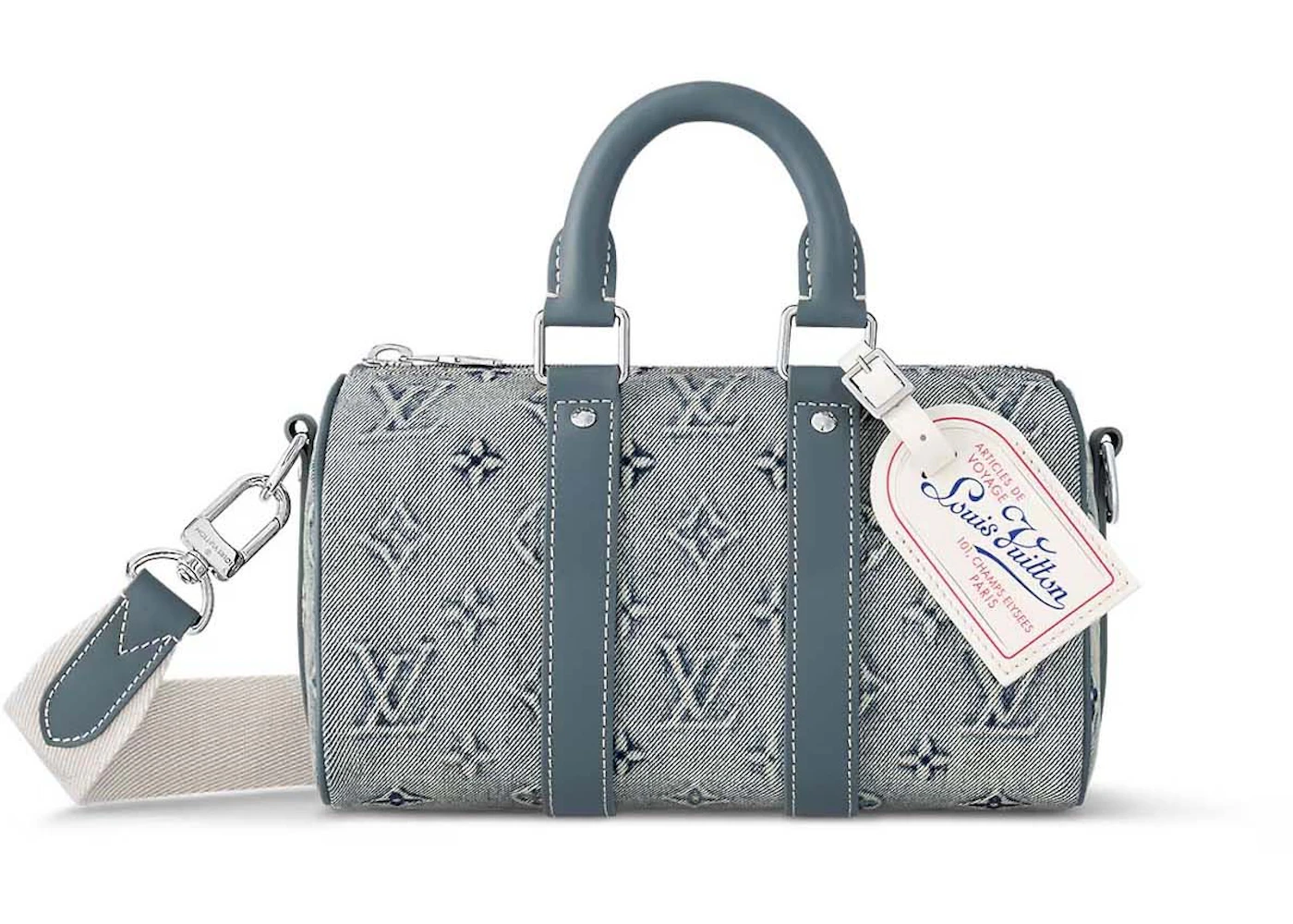 Louis Vuitton Keepall Bandouliere 25 Monogram Washed Denim canvas