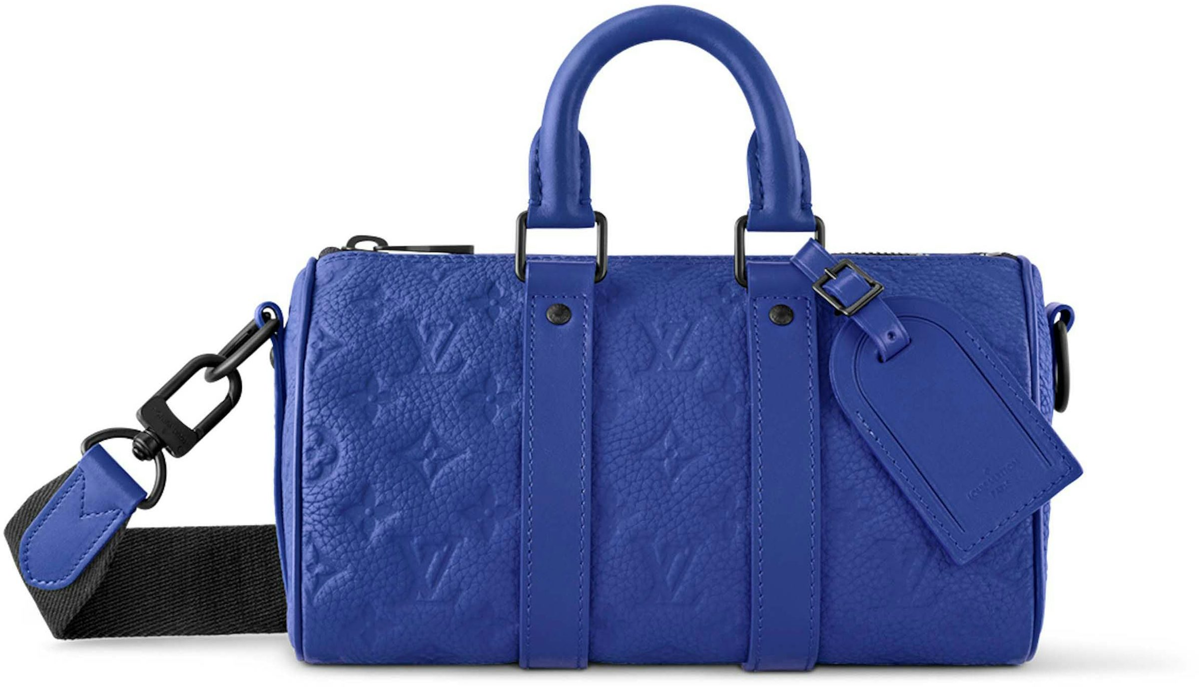 Louis Vuitton Keepall Bandouliere 25 Racing Blue in Embossed Taurillon  Monogram Cowhide Leather with Black-tone - US