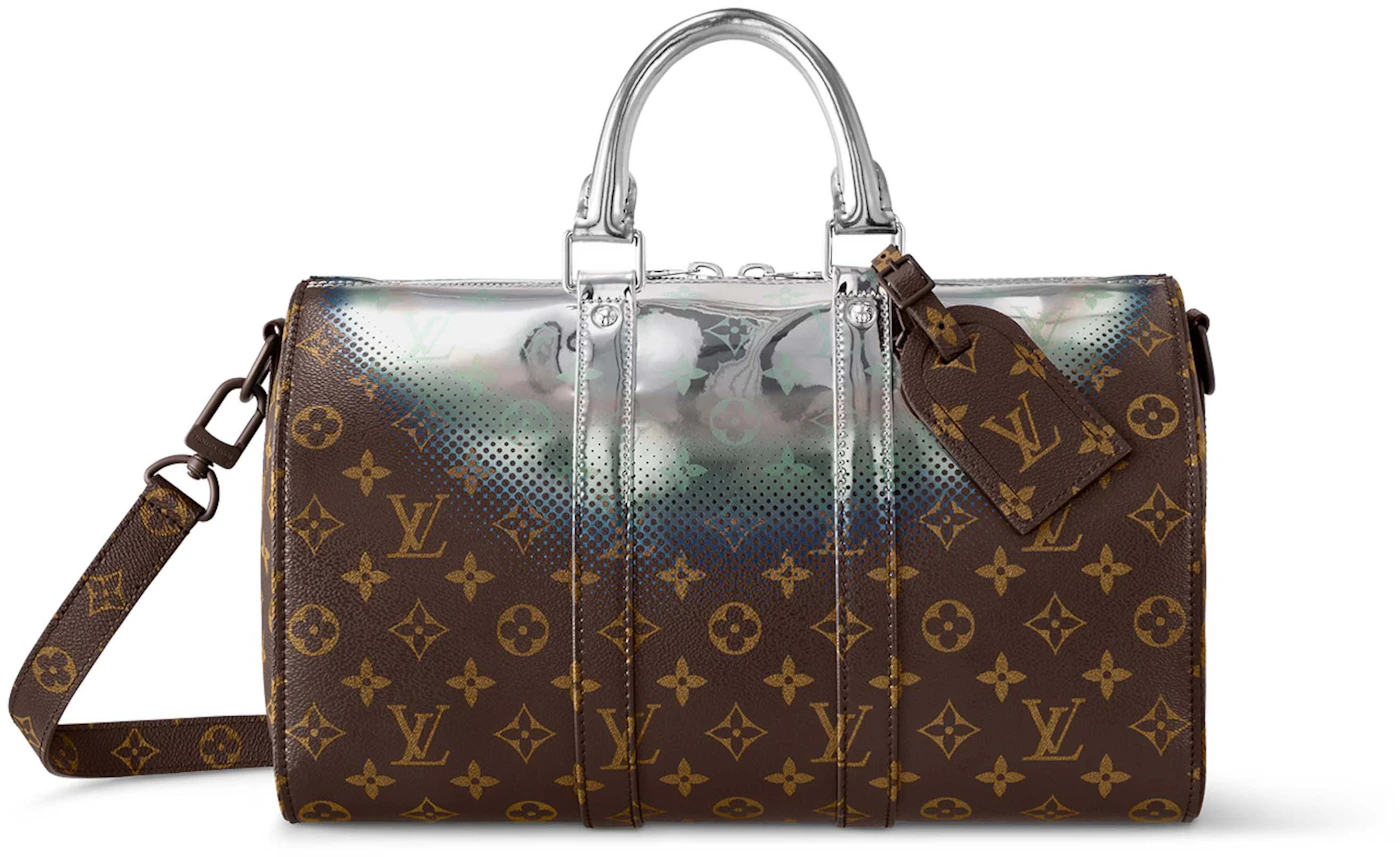 Louis Vuitton Keepall Bandouliere 35 Metallic Nebula coated canvas in ...