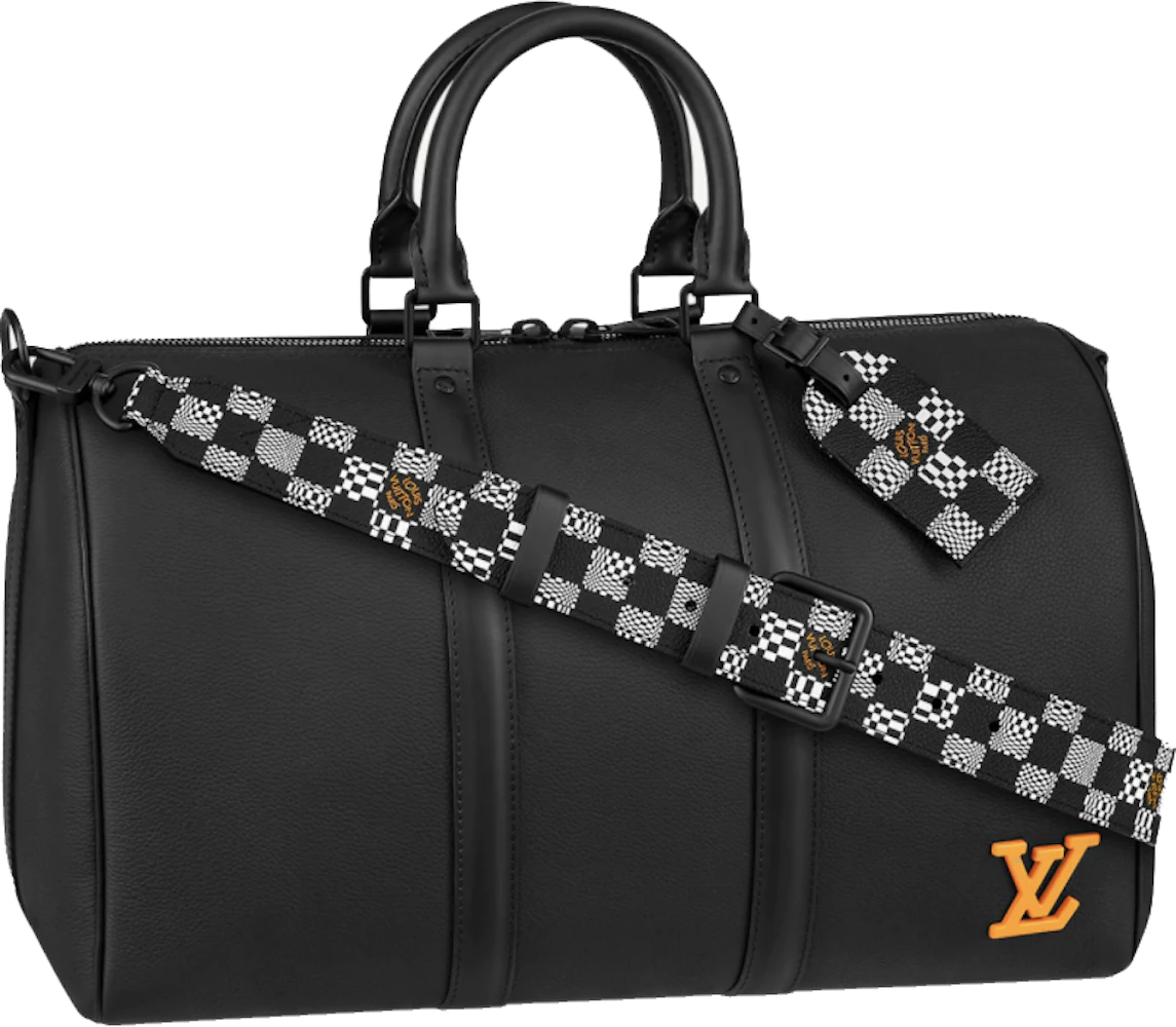 Louis Vuitton Keepall Bandouliere 40 Black in Cowhide Leather with