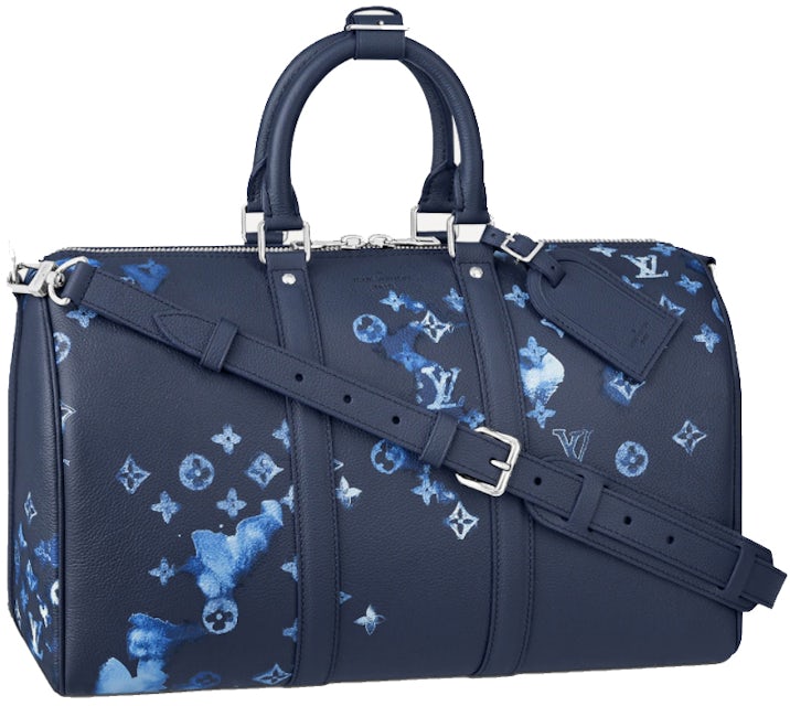 Louis Vuitton Keepall Bandouliere 40 Ink Watercolor in Cowhide