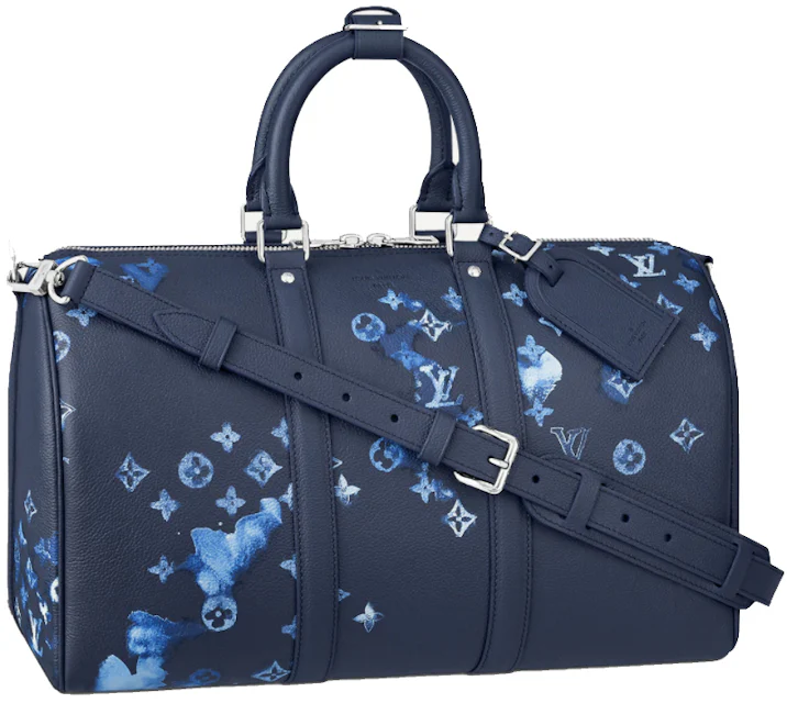 Louis Vuitton Keepall Bandouliere 40 Ink Watercolor in Cowhide Leather ...
