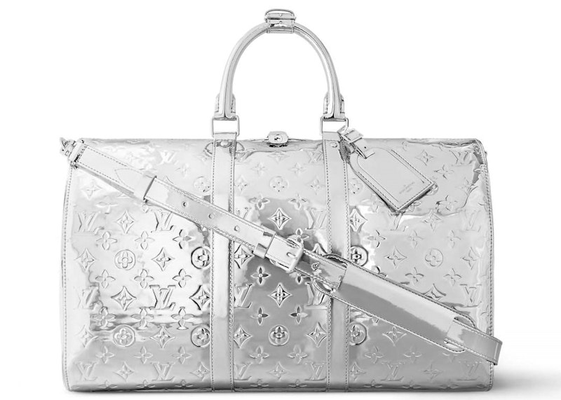 Pre-owned Louis Vuitton Women's  Keepall Bandouliere 45 In Silver