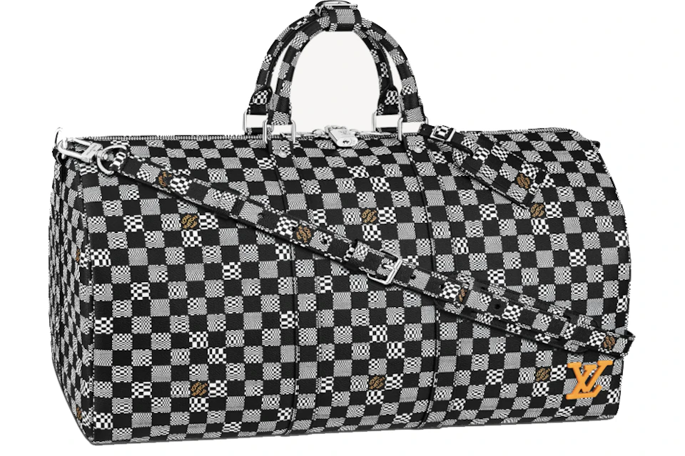 Louis Vuitton Keepall Bandouliere 50 Black/White