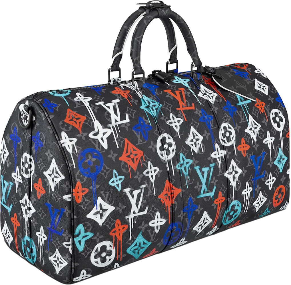 Louis Vuitton Keepall Bandoulière 50 LV Graffiti Multicolor in Coated ...
