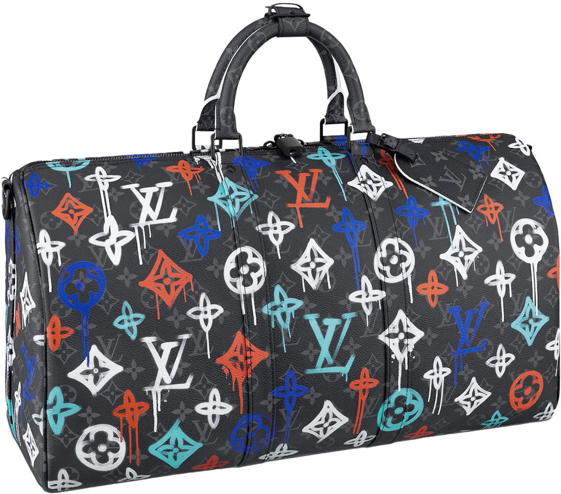 Louis Vuitton Keepall Bandoulière 50 LV Graffiti Multicolor in Coated ...