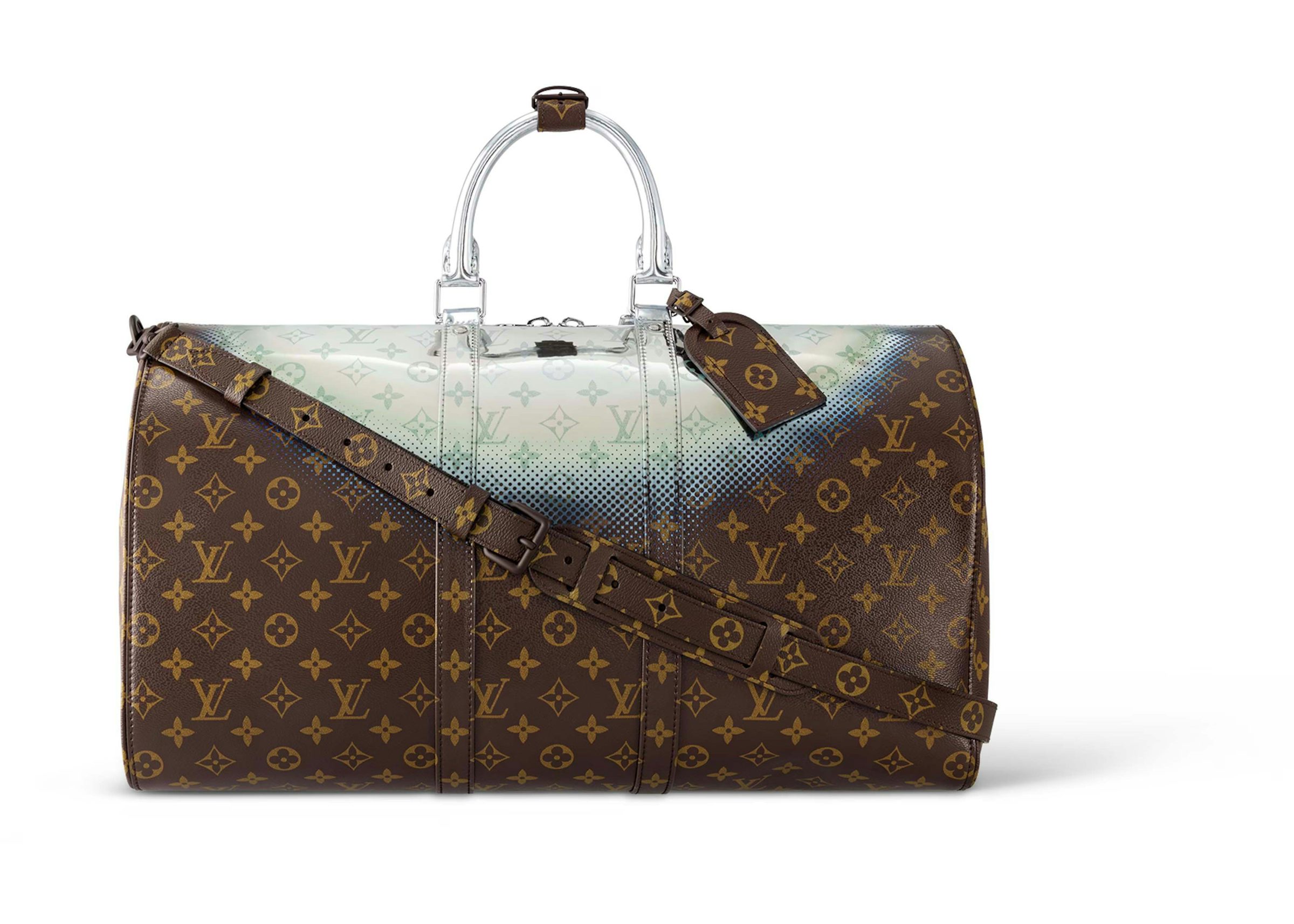 Louis Vuitton Keepall Bandouliere 50 Metallic in Metallic Nebula Coated  Canvas with Silver-tone - US