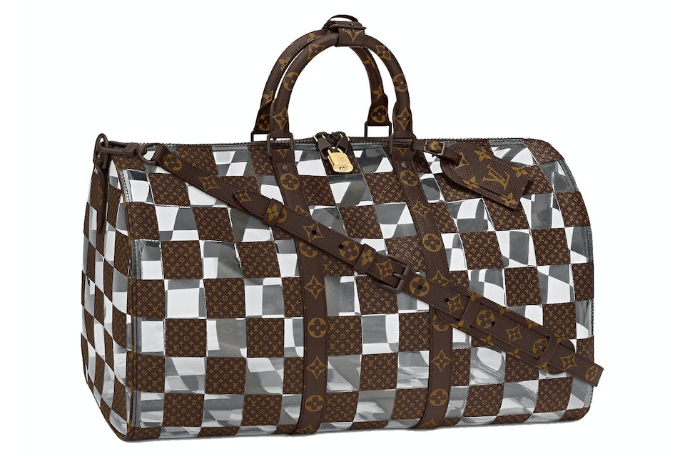 Louis Vuitton Keepall Bandouliere 50 Monogram Chess Brown/Clear in