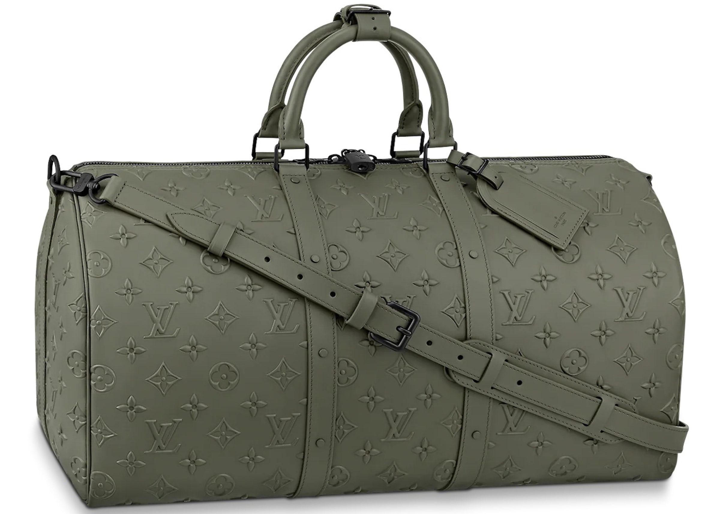 Louis Vuitton Keepall Bandoulière 50 Khaki autres Cuirs