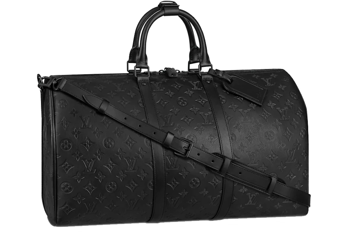 Louis Vuitton Keepall Bandouliere 50 Monogram Shadow Black