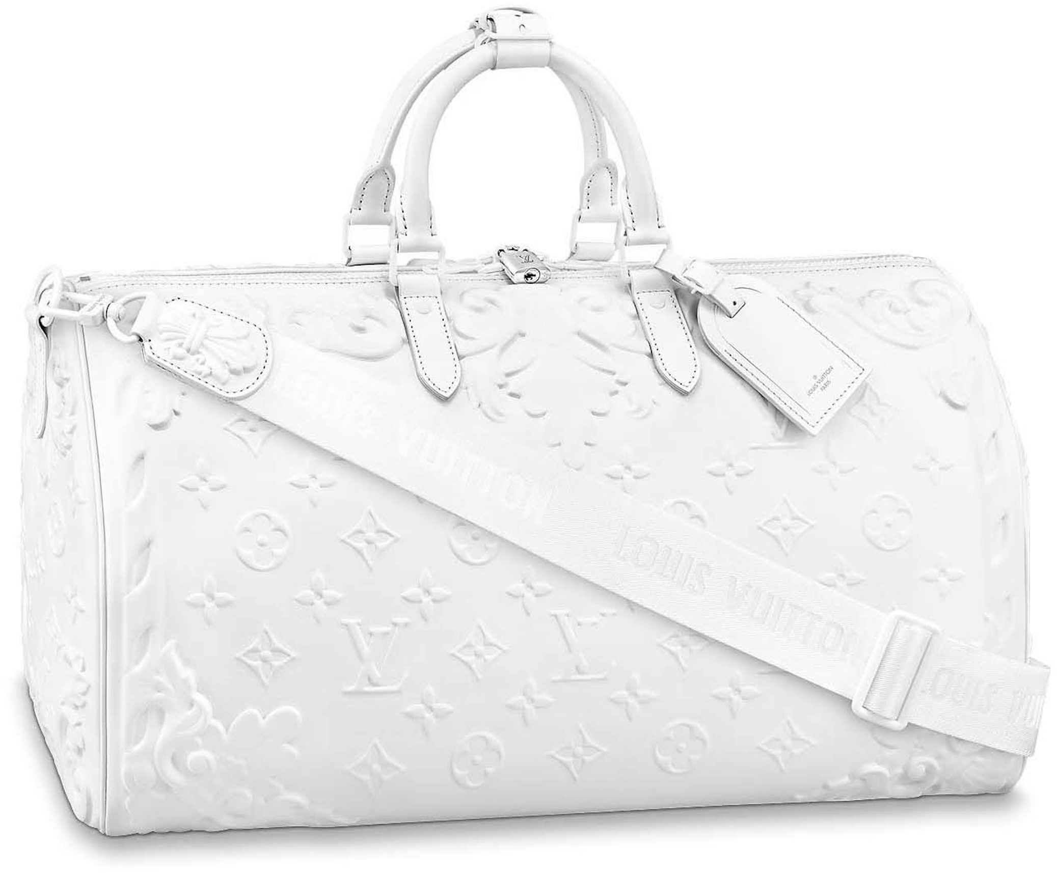 Louis Vuitton - Keepall Bandoulière 50 Bag - Monogram Canvas - Optic White - Men - Luxury
