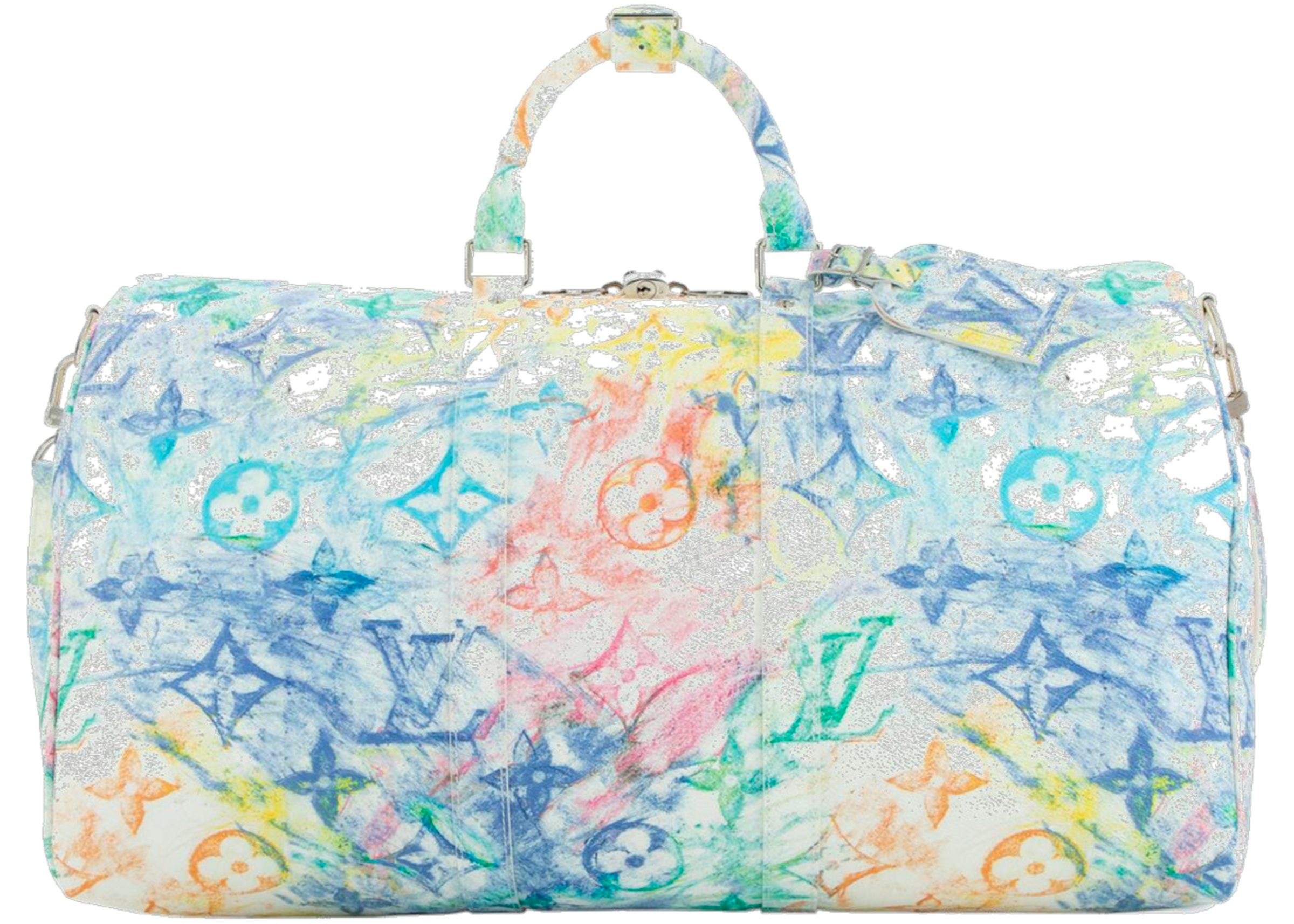 Louis Vuitton Keepall Bandouliere 50 Pastel Multicolor in Canvas with  Silver-tone - GB