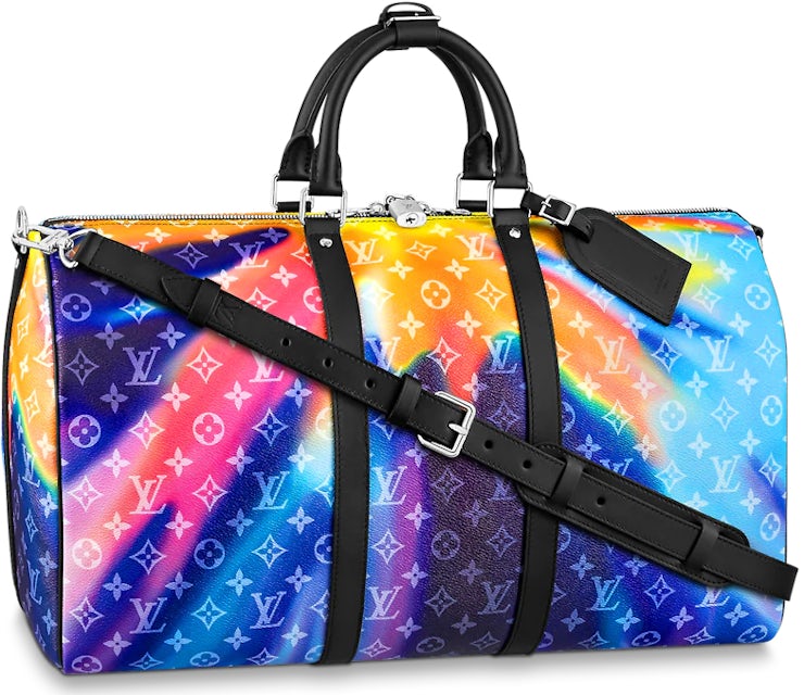 Louis Vuitton Keepall Bandouliere 50 Sunset Monogram Multicolor in Coated  Canvas with Silver-tone - GB