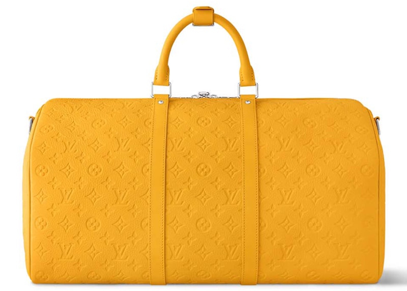 Louis Vuitton Keepall Bandouliere 50 Taurillon Colormania Jaune Mat in