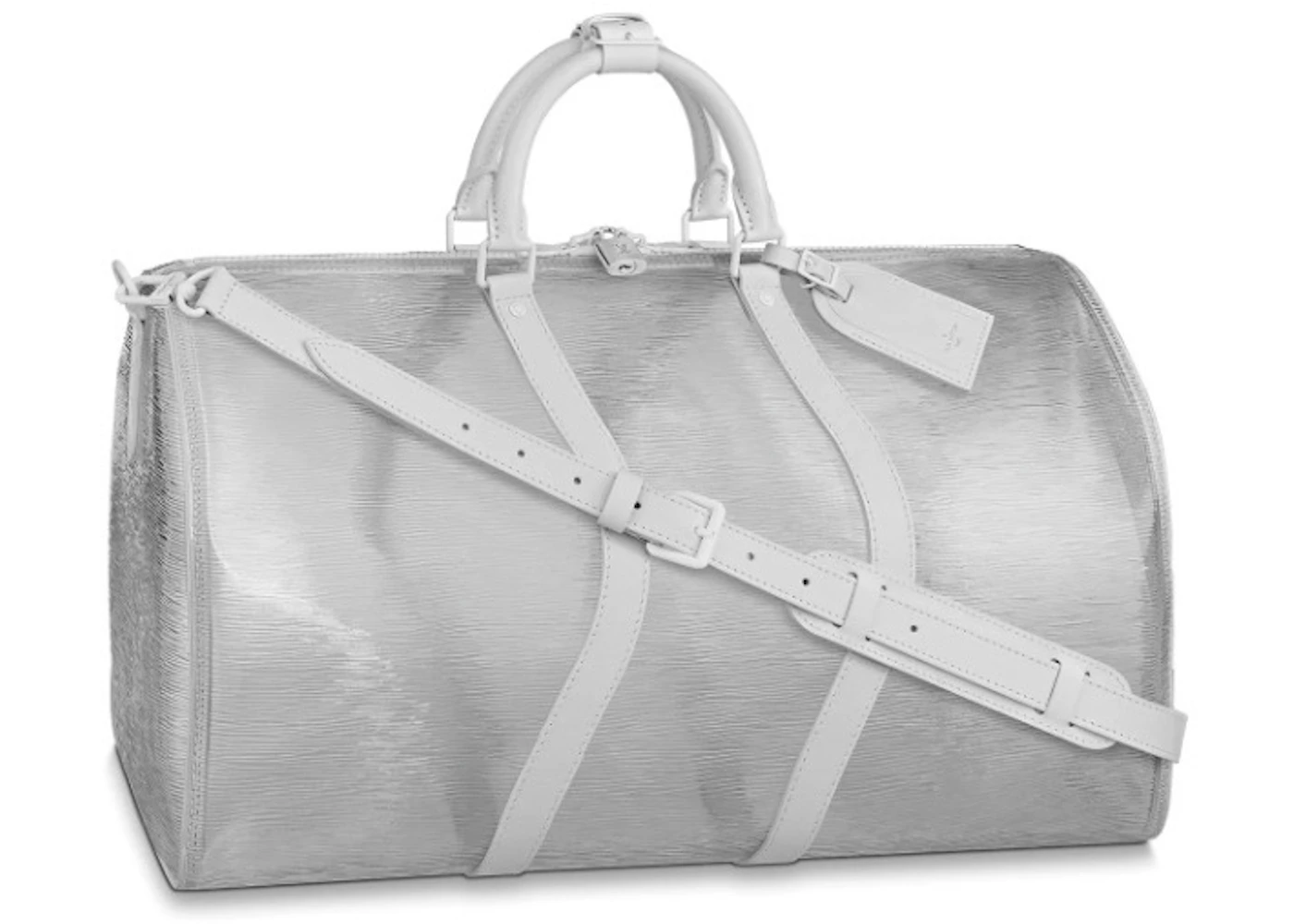 Louis Vuitton Keepall Bandouliere Wavy 50 Epi Plage White in Leather ...