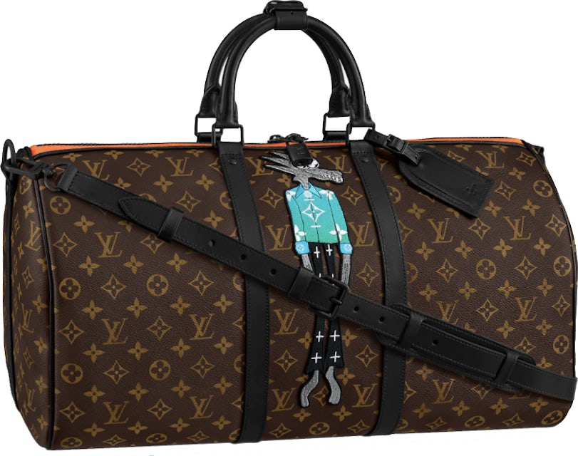 Louis Vuitton Keepall Bandouliere 50 in Coated Canvas with Black
